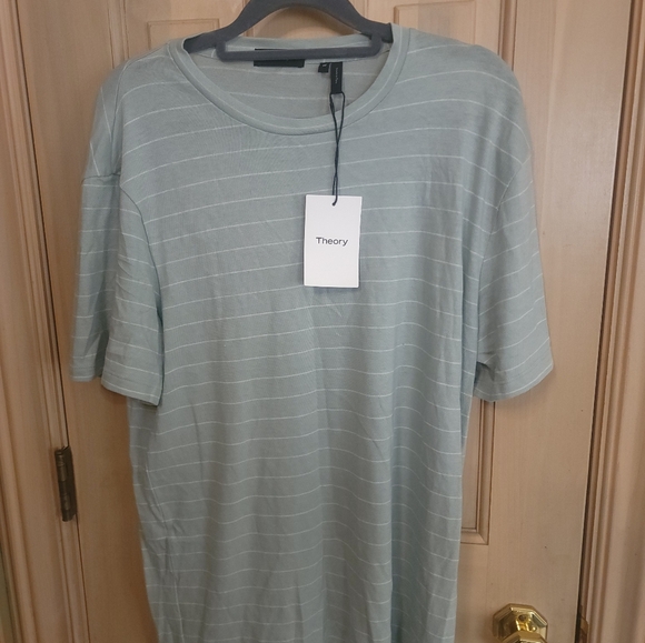 NWT Mens Sz M Theory  Stratus And White Shirt Clean Tee - Picture 6 of 9
